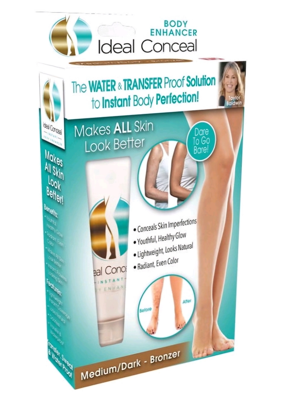 Ideal Conceal Medium to Dark Bronzer Instant Body Enhancer As Seen On TV NEW